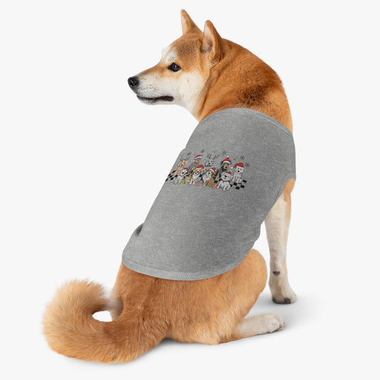 Festive Pet Tank Top for Dogs, Christmas Puppy Shirt, Cute Dog Clothing for Holidays, Pet Costume for Winter Celebrations, Winter Pet