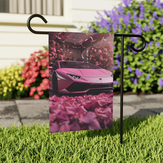 Garden & House Banner, Pink Lamborghini Garden Banner, Outdoor Home decor, Valentines Day pink Decor, Designer Home The Aurora Touch