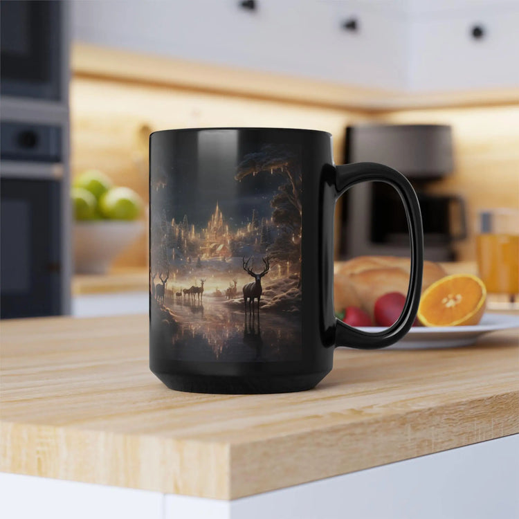 Holiday Reindeer Mug, Christmas Gift, Kitchen Decor, 15oz Coffee Cup, Tea Mug, Hot Chocolate, Home Decor The Aurora Touch