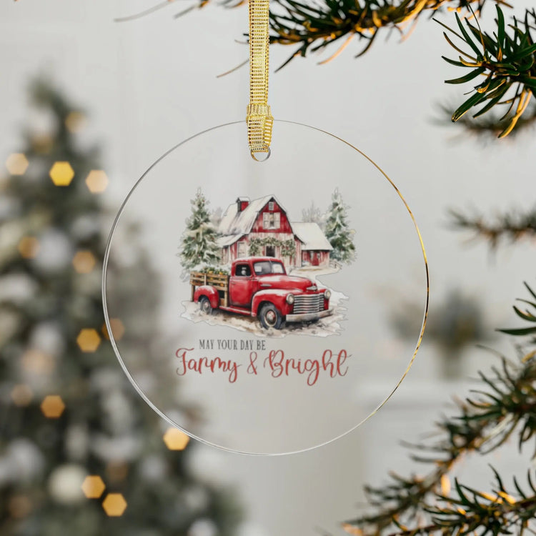 Charming Acrylic Country Style Farm House Ornament - Perfect for Rustic Home Decor & Gifting! The Aurora Touch