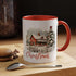 Christmas Accent Mug, Red 11oz, Farmhouse Kitchen Decor, Holiday Designer Mug, Country Style Xmas Cup, Small Town Vibes The Aurora Touch