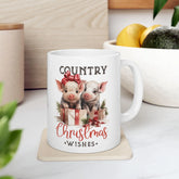 Animal Farm Ceramic Mug, Farmers Mug, Holiday Novelty Mug, Hot Coffee Cup, Xmas Gift Mug, 11oz or 15oz Size The Aurora Touch