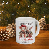 Animal Farm Ceramic Mug, Farmers Mug, Holiday Novelty Mug, Hot Coffee Cup, Xmas Gift Mug, 11oz or 15oz Size The Aurora Touch