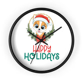 Wall Clock, Holiday Art, Wall art, Kitchen Clock, Xmas Gift, Best Gift, Colleague Gift, Gift for Veterinarian