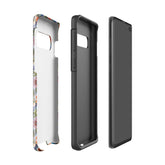 Tough case for Samsung®, Bright colorful floral pattern Android sturdy strong protective phone case great for school work travel