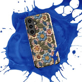 Tough case for Samsung®, floral crotchet AOP pattern design android hard sturdy phone stylish protection cover case for everyday use