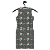 Floral All-Over Print Bodycon Dress | Fall Fashion | Elegant Floral above knee Dress | Trendy Party Outfit