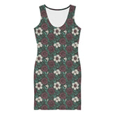 Floral All-Over Print Bodycon Dress | Fall Fashion | Elegant Floral above knee Dress | Trendy Party Outfit