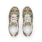 Men’s colorful western pattern athletic shoes all over print stylish comfy walking gym casual wear soft fabric shoe