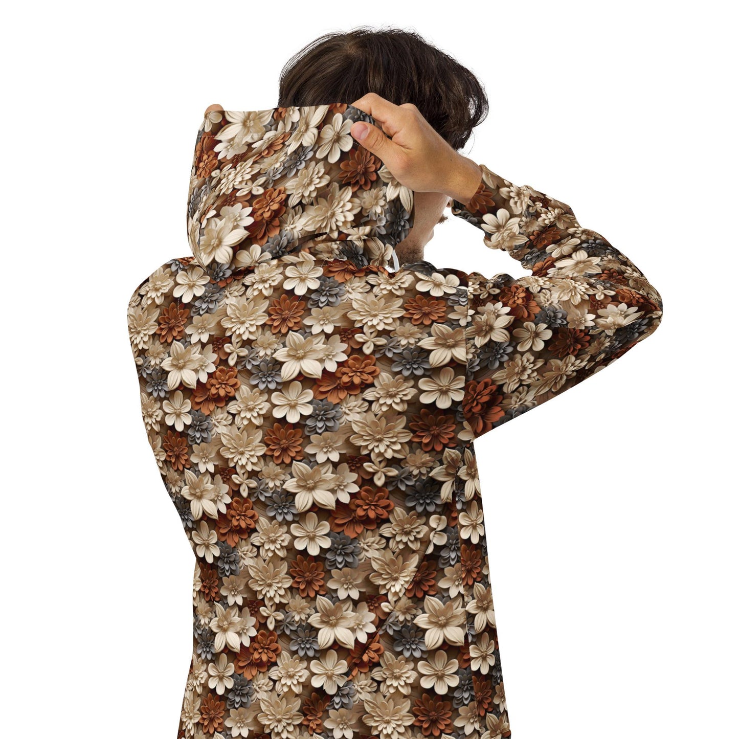 Men's All Over Print Zip Hoodie | Fall Theme Design | Relaxed Jacket for Cool Weather | Stylish and Comfortable