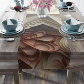 Elegant Holiday Table Runner, Festive Dining Decor, Cotton & Poly Runner, Christmas Table Decoration, Modern Centerpiece The Aurora Touch