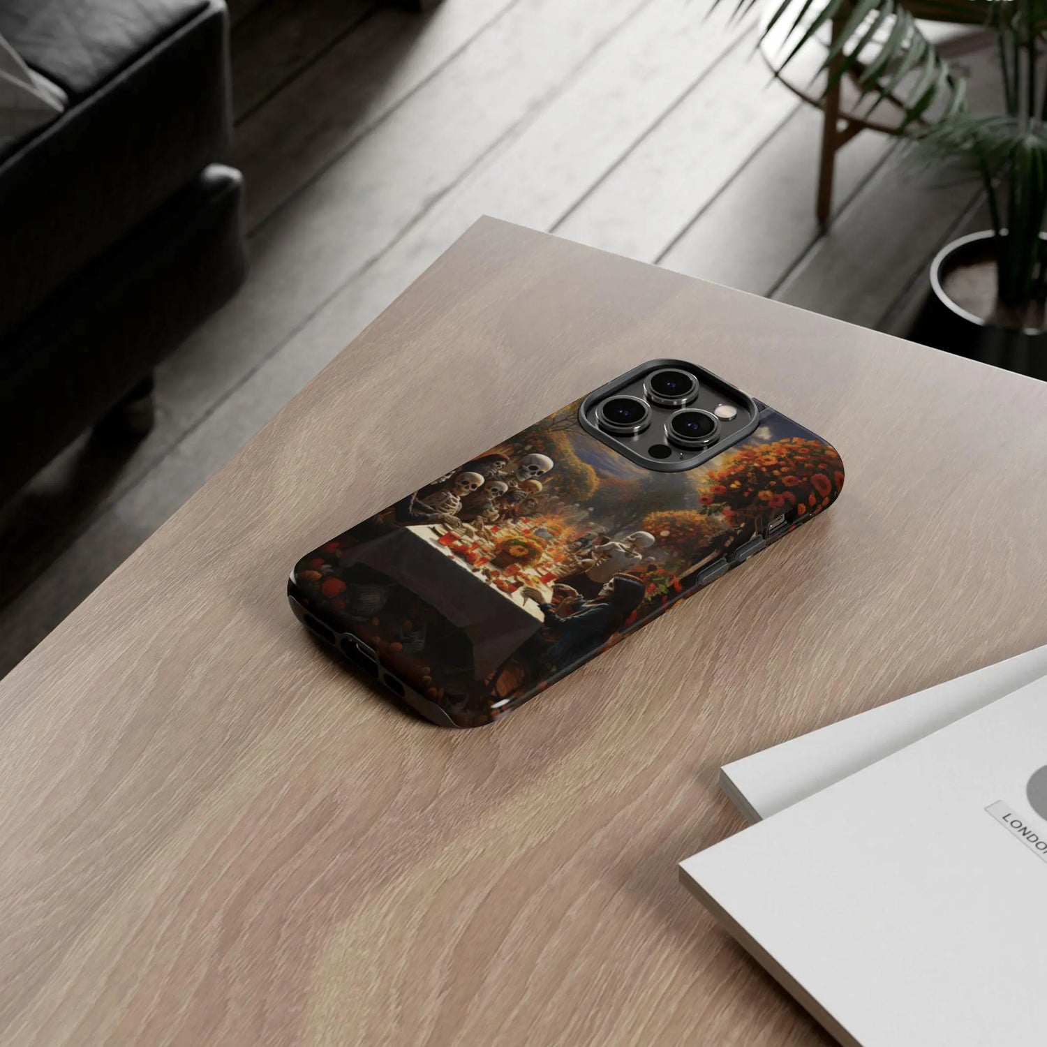 Day of the Dead iphone cases, Samsung Phone Case, Google Pixel case, Extra strong phone case, Black Phone case, Gothic gift, Halloween