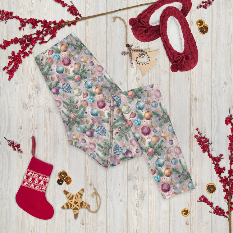 Stylish Microfiber Stretch Leggings – Holiday all over print pattern durable, Comfortable, and UPF 50+ Activewear The Aurora Touch