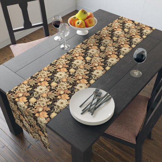 Floral Table Runner - Vintage Home Decor, Dining Table Centerpiece, Holiday Table Decor, Rustic Wedding Decor