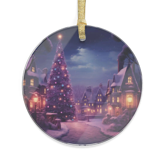Acrylic Ornaments, Purple Xmas Holiday Tree Decorations, Room Decor, Living Room Art, Fancy Colorful Ornaments The Aurora Touch