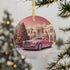 Acrylic Ornaments, Luxury Car Xmas Scene Design, Xmas Tree Ornaments & Holiday Decor, Pink, Beverly Hills, Barbie Pink, Luxury Xmas Gift The Aurora Touch