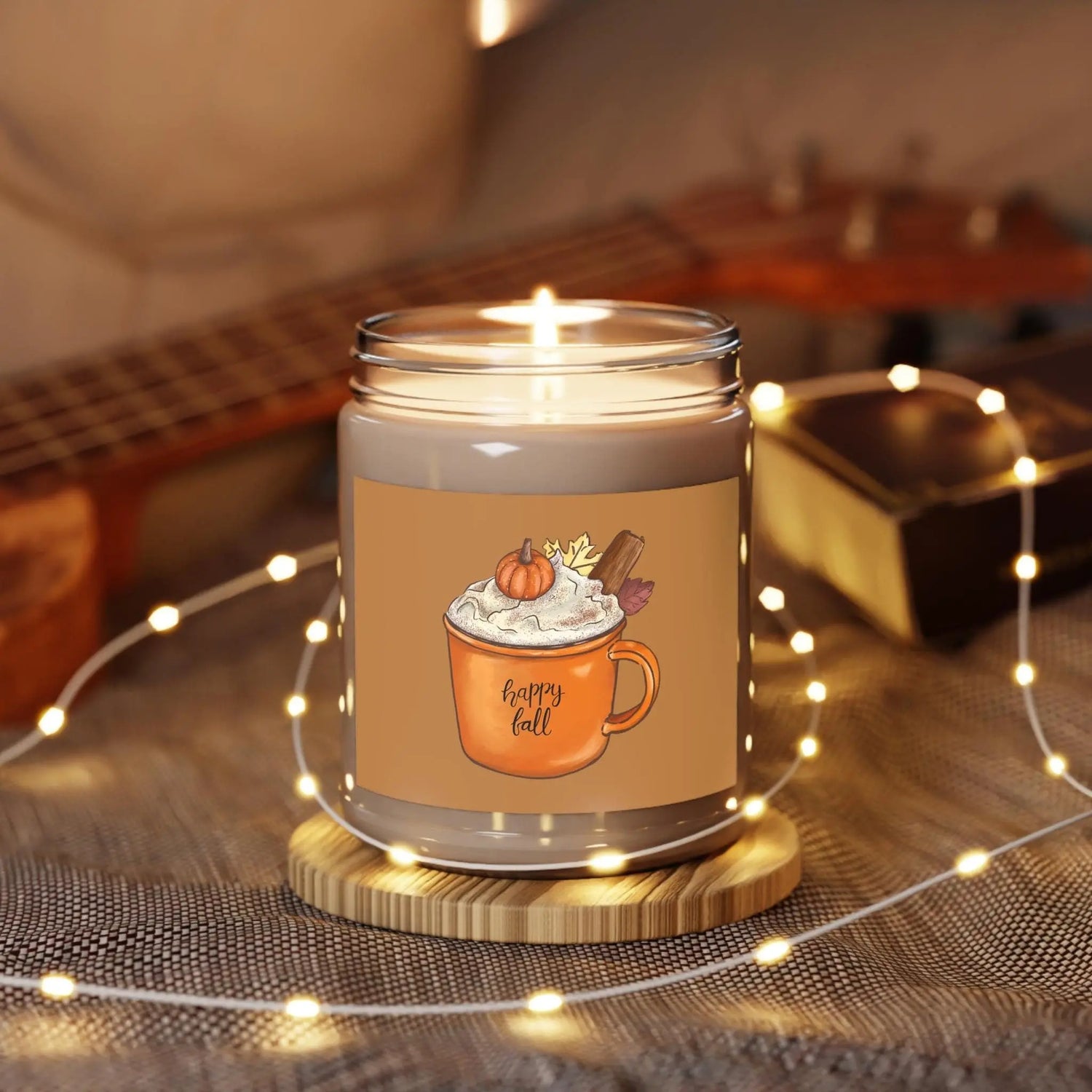 Scented Candles, Eco Friendly Vanilla Bean Comfort Spice Fall Autumn Candle, 9oz - Home Fragrance Candle, Gift Idea, Aromatherapy Candle, The Aurora Touch