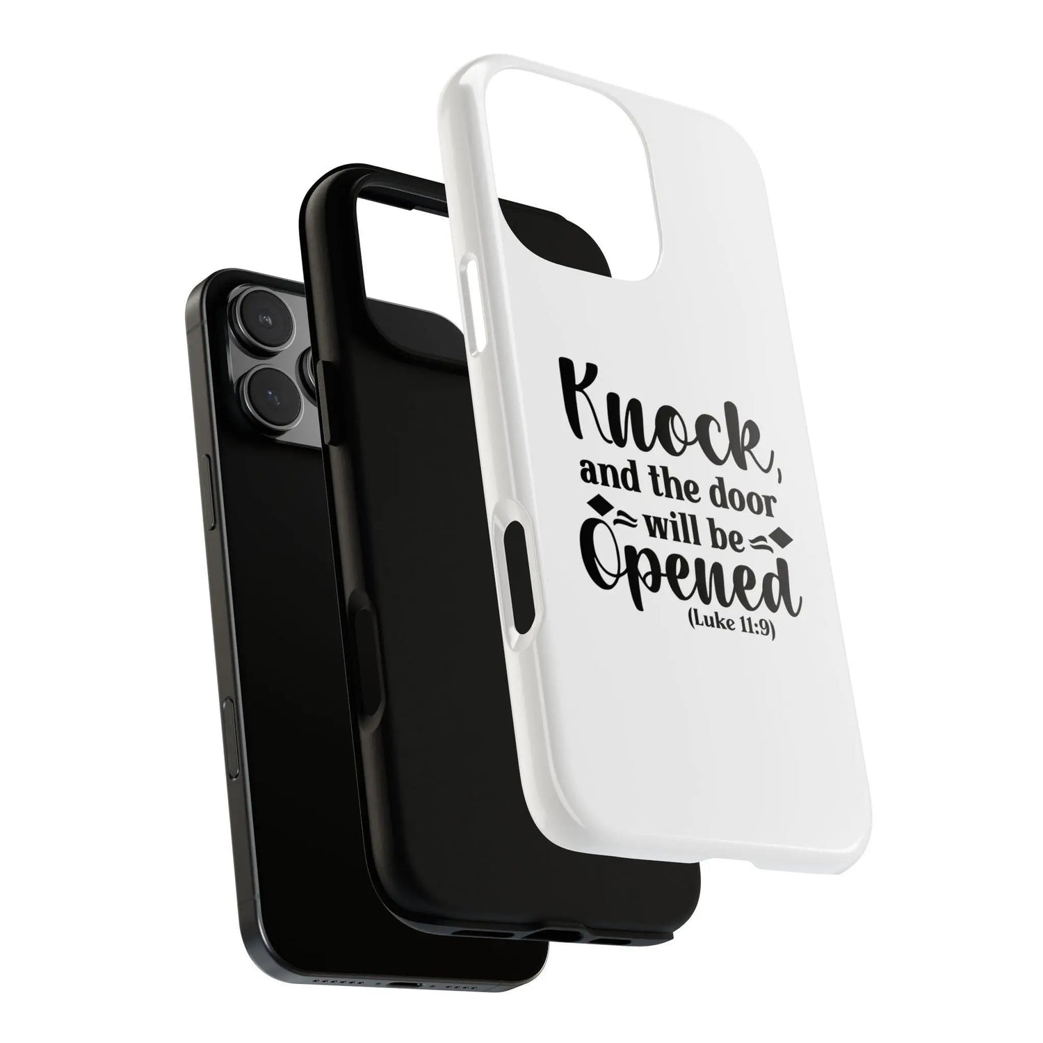 Phone Cases, Scripture Verses, Christian White Hard Cover, Minimalist iPhone 16 iPhone 15, Uplifting, Protective, Gift for Believers,