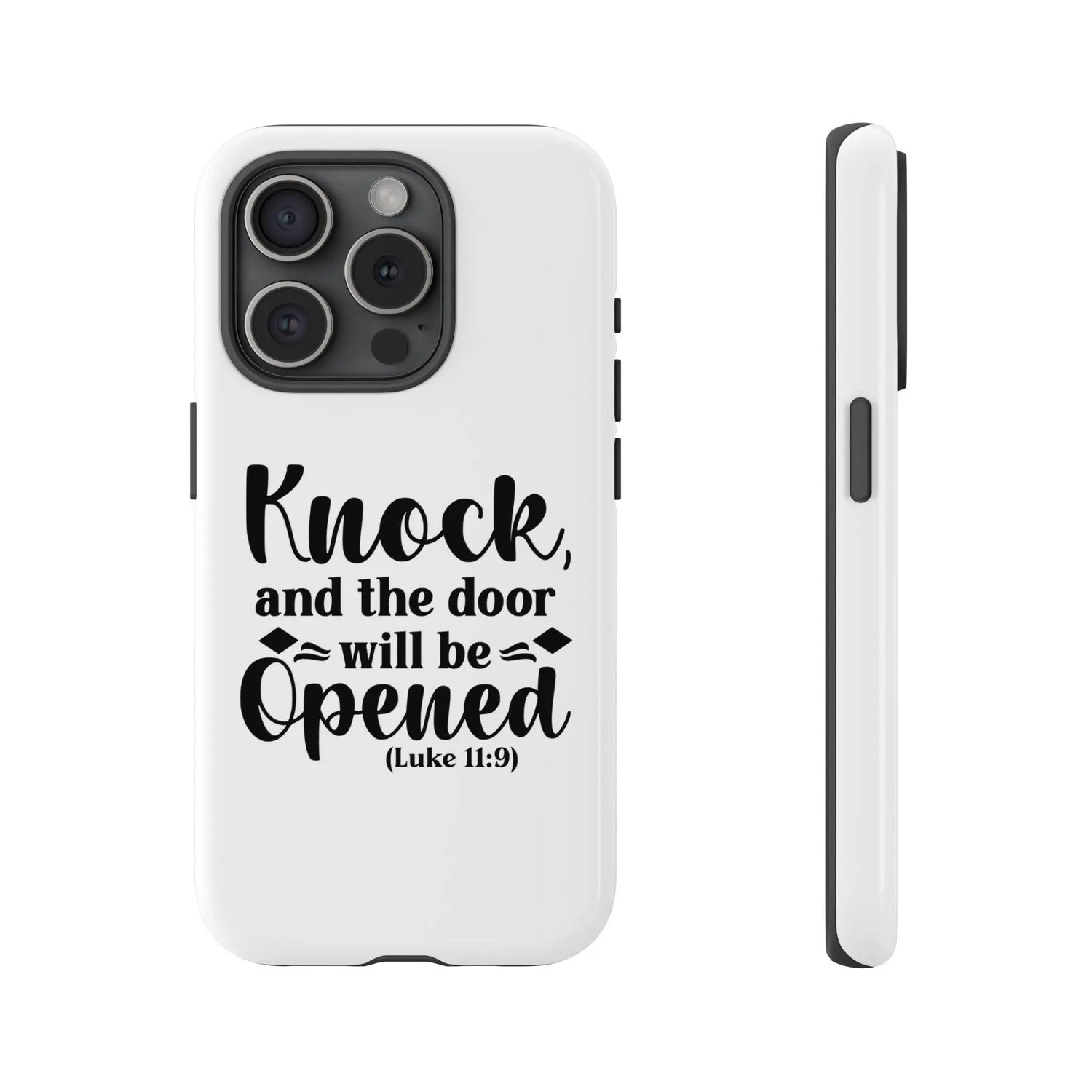 Phone Cases, Scripture Verses, Christian White Hard Cover, Minimalist iPhone 16 iPhone 15, Uplifting, Protective, Gift for Believers,