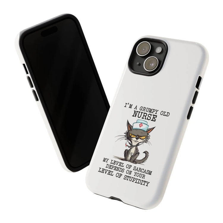 iPhone Tough Cases, Funny Nurse Sarcastic Matte Glossy Cover, Sturdy Cell Phone Case, Humorous Strong Protector, Customized Protective Shell