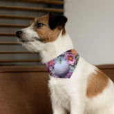 Floral Pumpkin Pet Bandana Collar, Fall Accessory, Dog Bandana, Pet Costume, Autumn Outfit, Gift for Dog Lovers The Aurora Touch