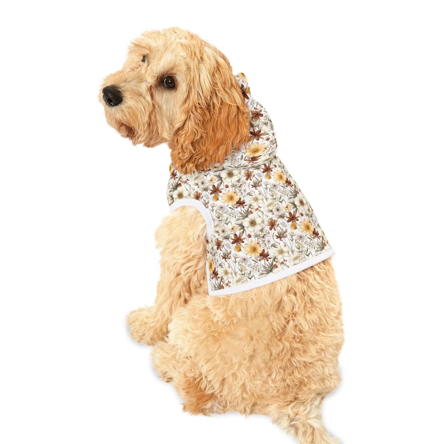 Floral Pet Hoodie, Cozy Dog Sweater, Cute Puppy Clothes, Autumn Pet Fashion, Perfect for Dog Lovers The Aurora Touch