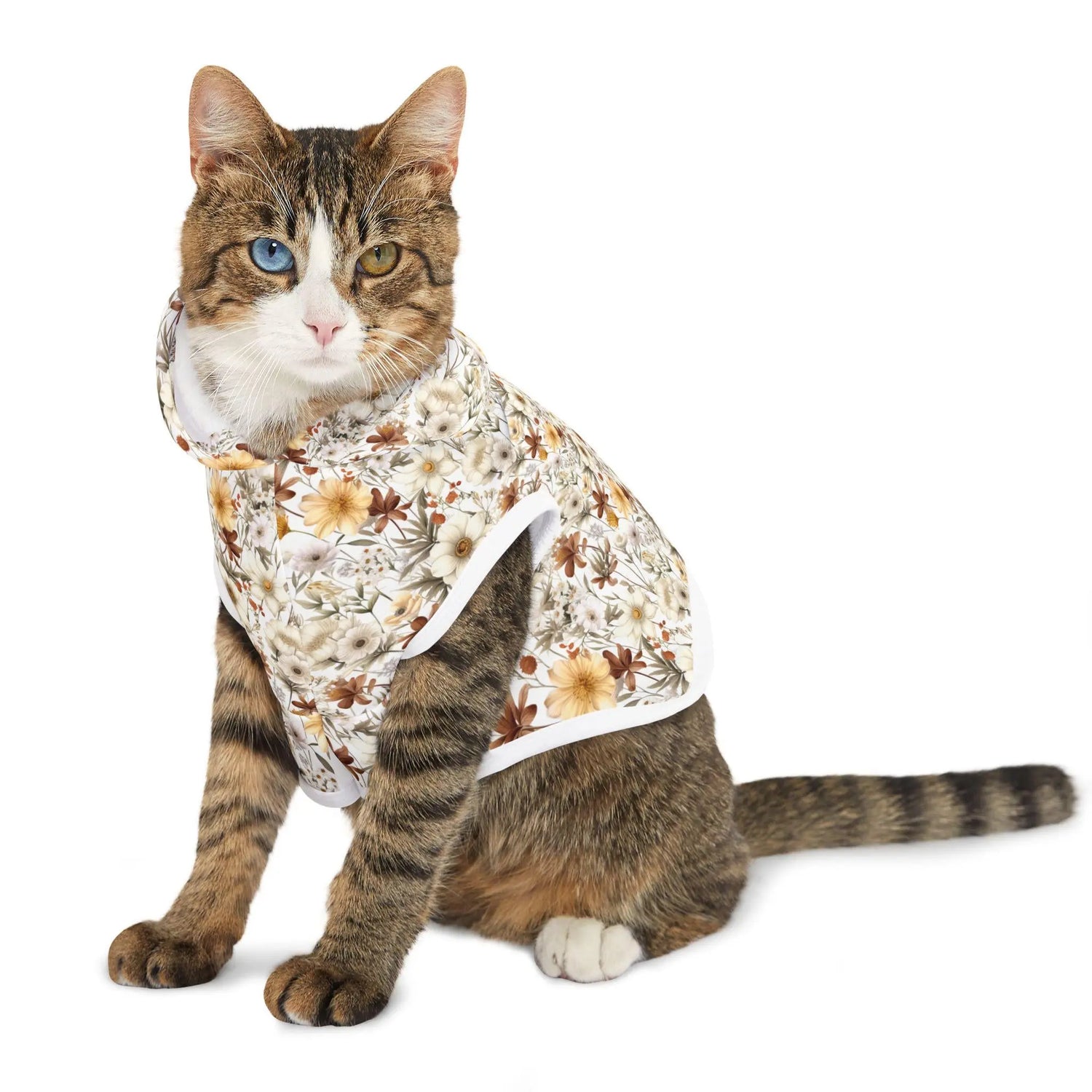 Floral Pet Hoodie, Cozy Dog Sweater, Cute Puppy Clothes, Autumn Pet Fashion, Perfect for Dog Lovers