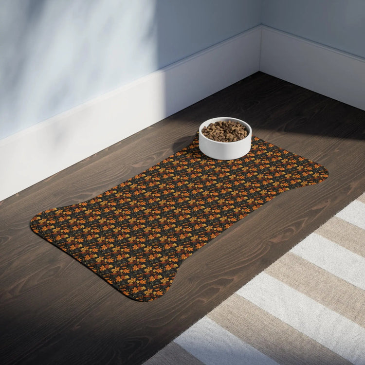 Autumn Floral Pet Feeding Mats - Perfect for Dog & Cat Lovers, Fall Decor, Pet Supplies, Home Essentials, Gifts for Pet Owners