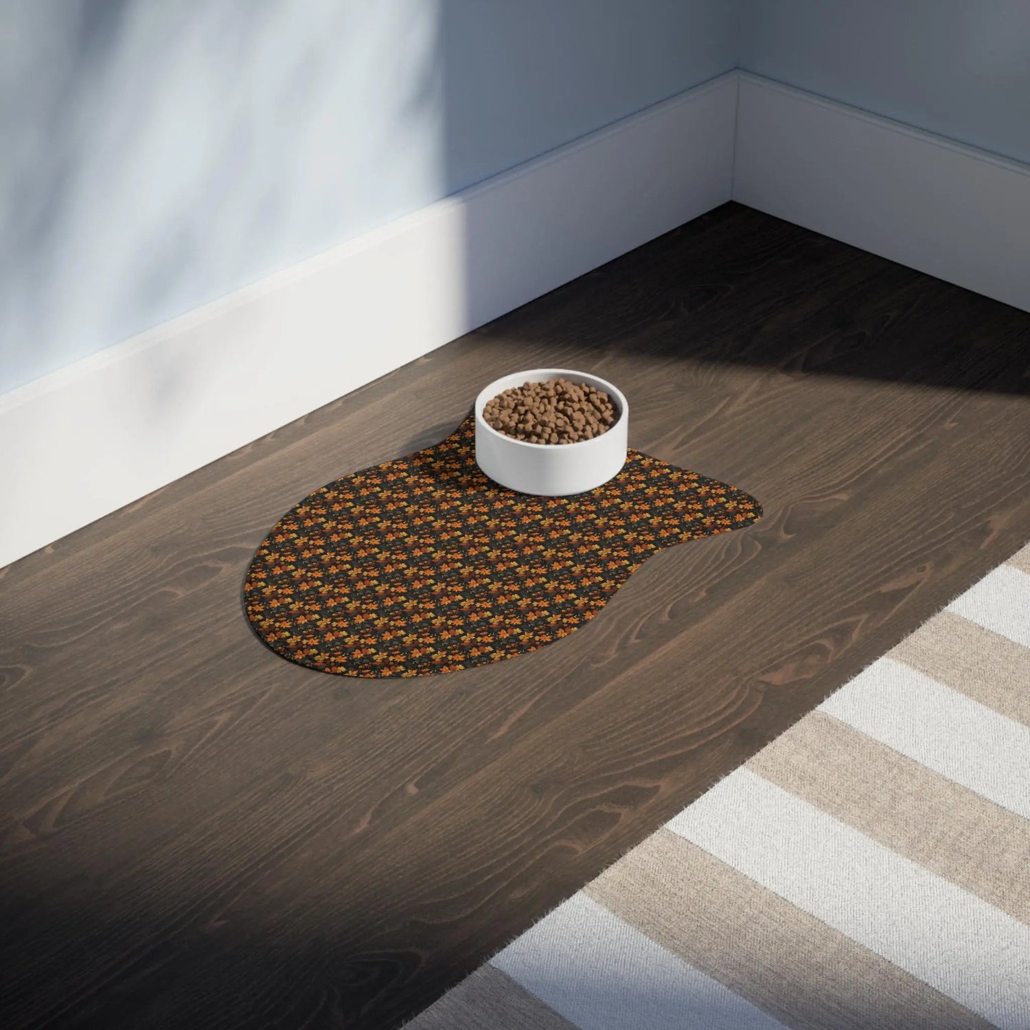 Autumn Floral Pet Feeding Mats - Perfect for Dog & Cat Lovers, Fall Decor, Pet Supplies, Home Essentials, Gifts for Pet Owners