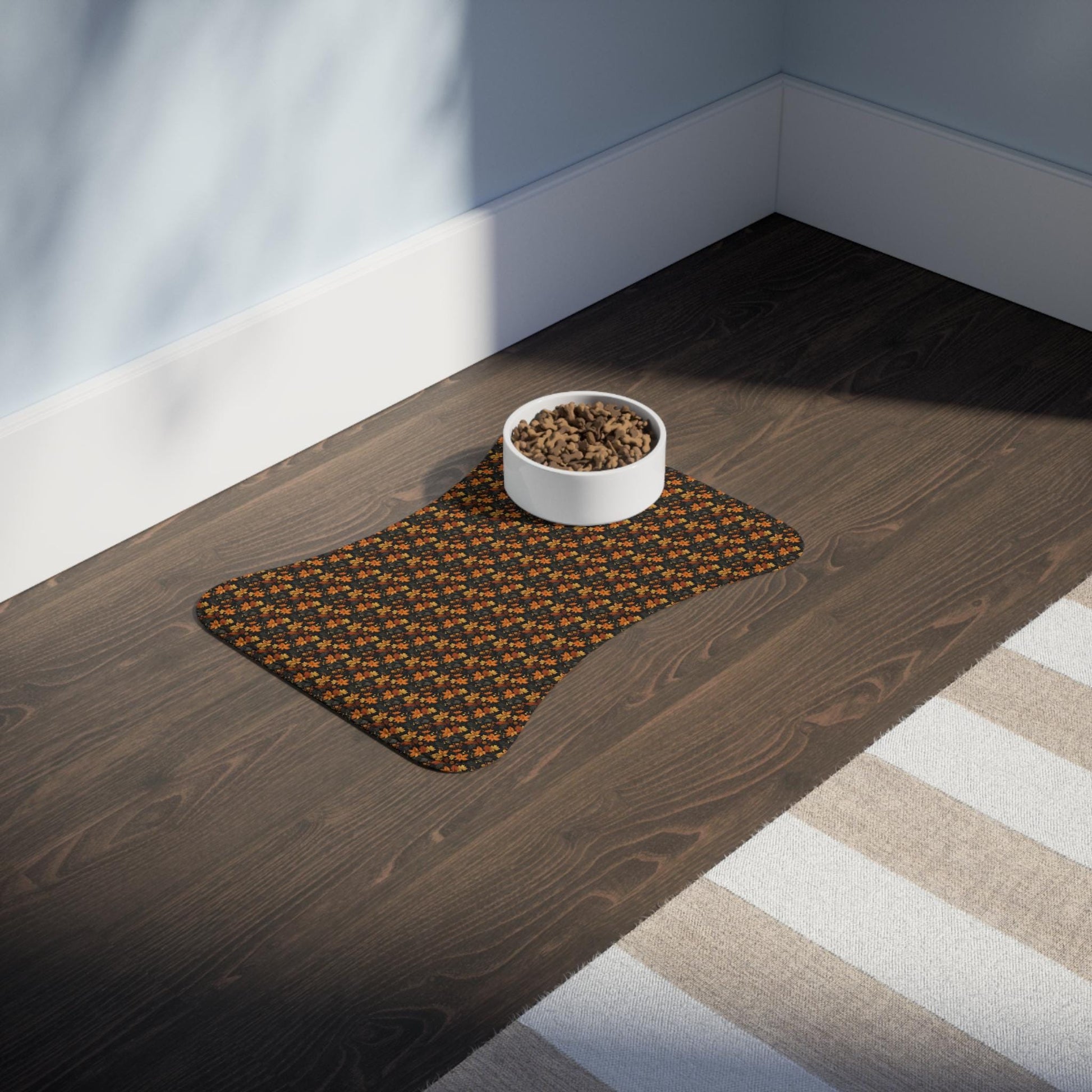 Autumn Floral Pet Feeding Mats - Perfect for Dog & Cat Lovers, Fall Decor, Pet Supplies, Home Essentials, Gifts for Pet Owners