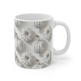 Elegant White Pumpkin Mug for Fall Decor, Cozy Drinkware, Autumn Gift, Seasonal Kitchenware, Thanksgiving Table Accent The Aurora Touch