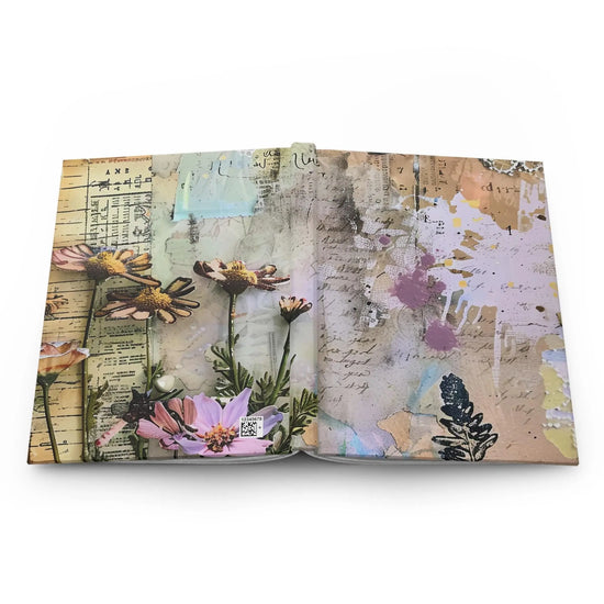 Artistic Floral Hardcover Journal, Vintage Notebook for Writing, Creative Gift for Artists, Journaling Supplies, Gift for Her The Aurora Touch