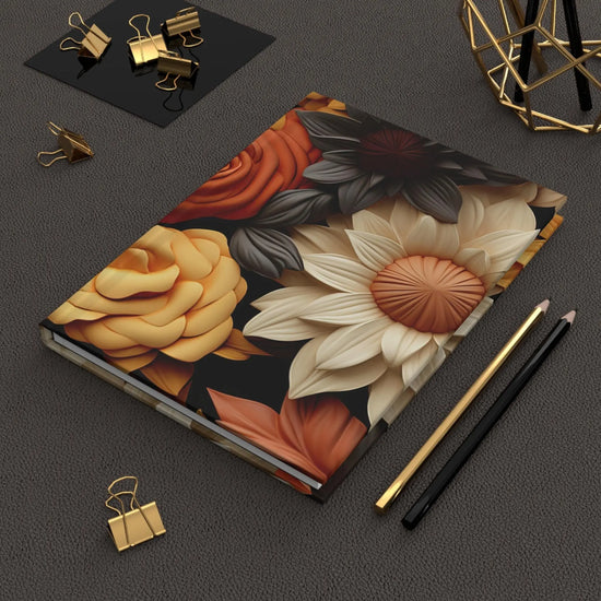 Floral Hardcover Journal - Elegant Writing Notebook, Gift for Writers, Floral Decor, Daily Planner, Sketchbook The Aurora Touch