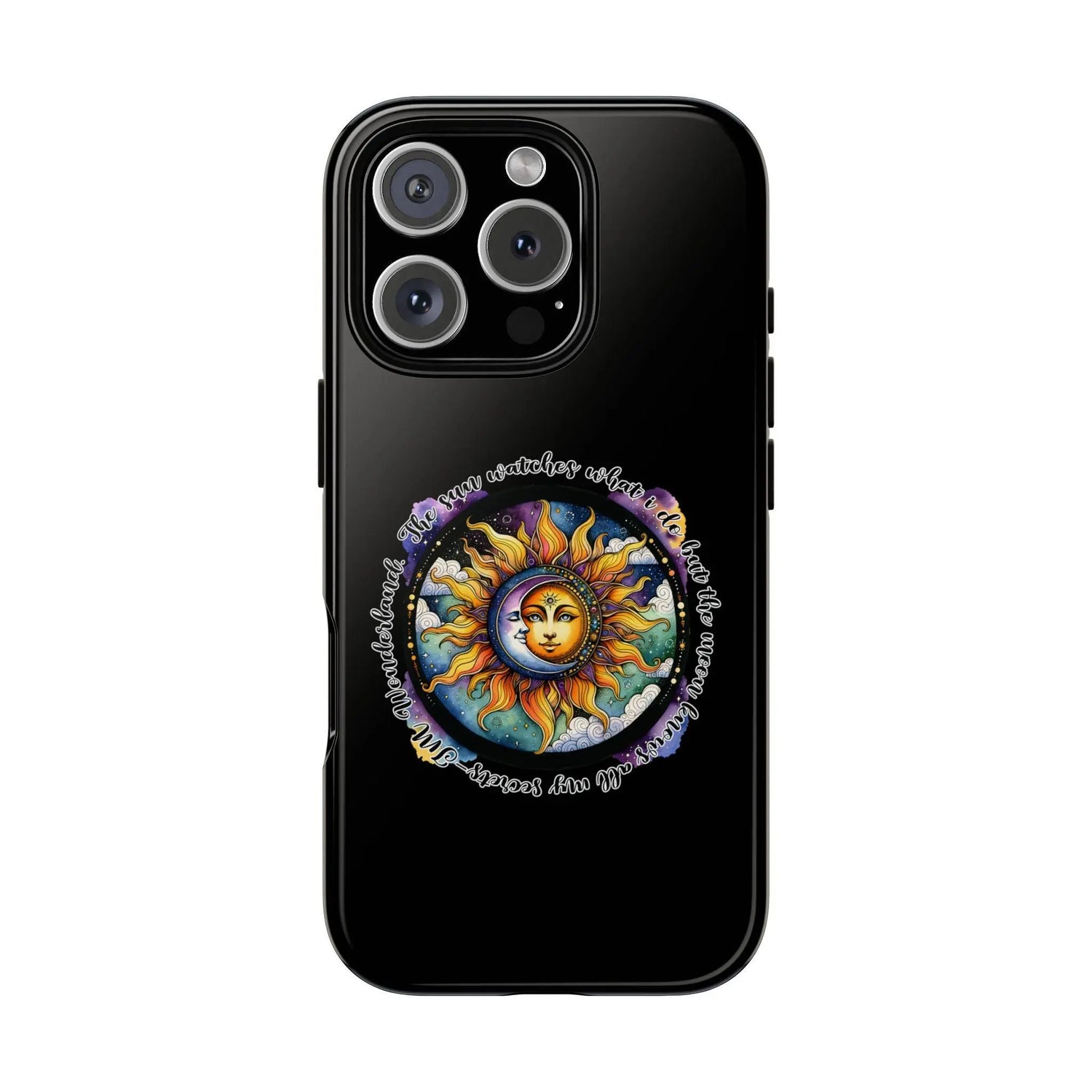 Phone Case, Celestial Star Horoscope iPhone 15 16 11 Strong Black Colorful Spiritual Tough Cover, Astrology Zodiac Gift, Protective Shell,