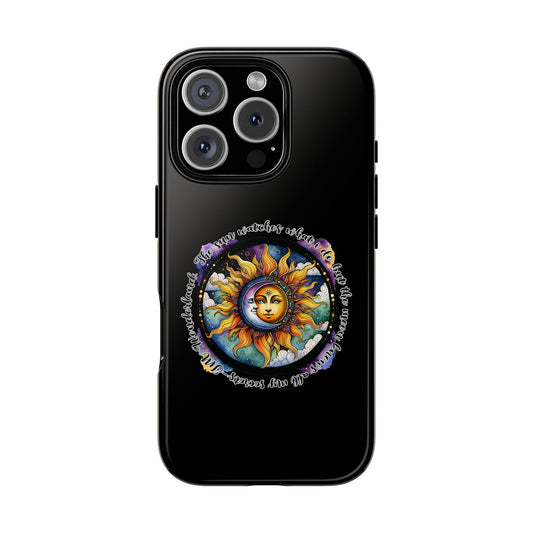 Phone Case, Celestial Star Horoscope iPhone 15 16 11 Strong Black Colorful Spiritual Tough Cover, Astrology Zodiac Gift, Protective Shell,