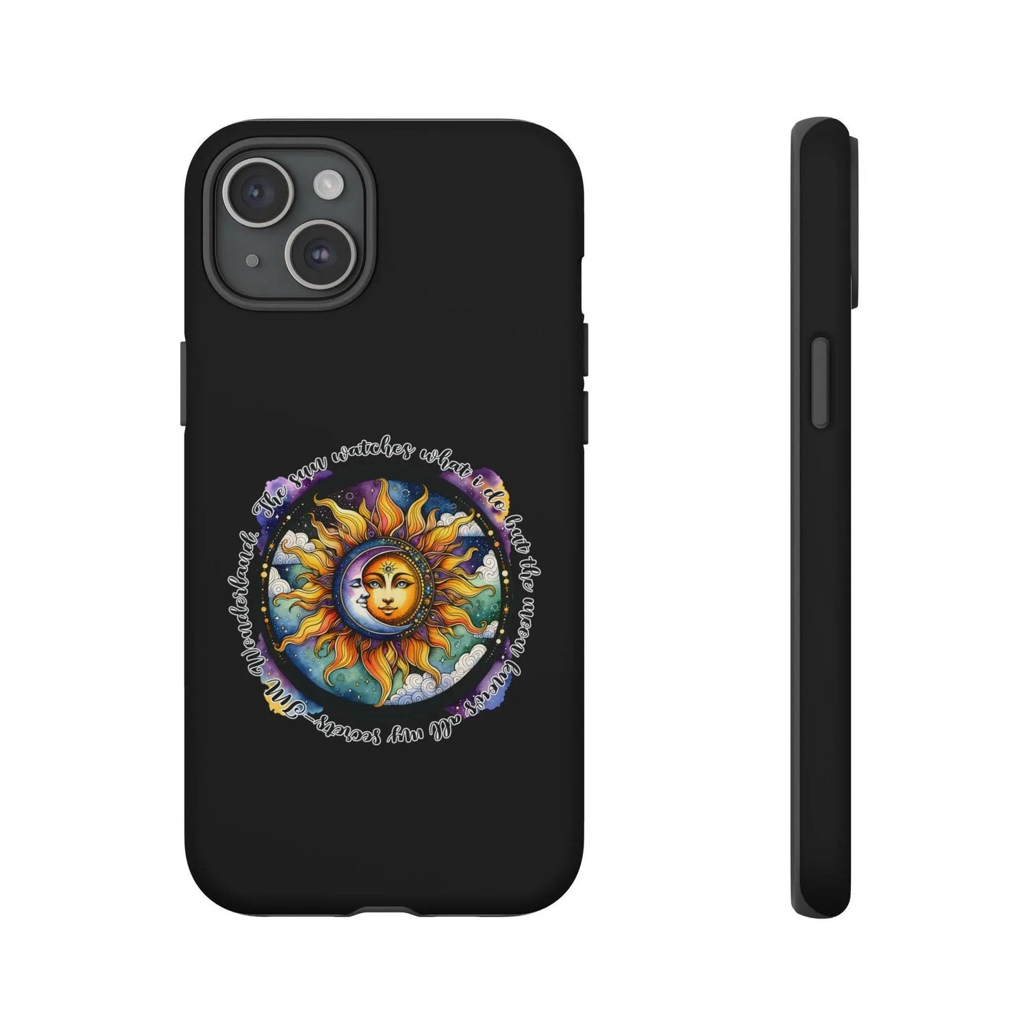 Phone Case, Celestial Star Horoscope iPhone 15 16 11 Strong Black Colorful Spiritual Tough Cover, Astrology Zodiac Gift, Protective Shell,