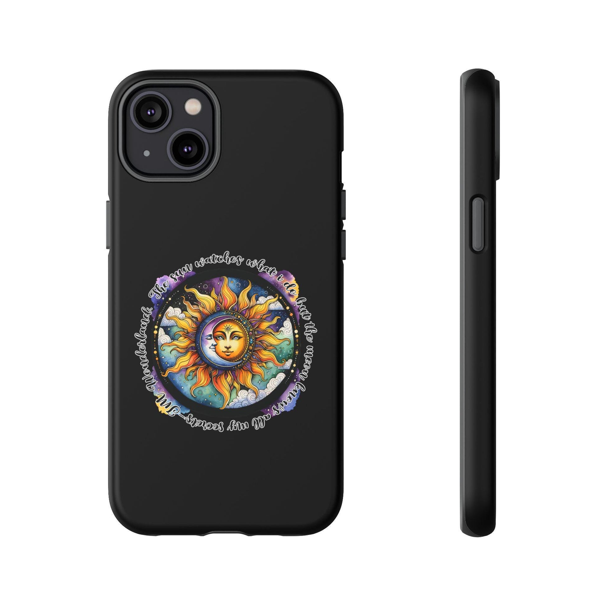Phone Case, Celestial Star Horoscope iPhone 15 16 11 Strong Black Colorful Spiritual Tough Cover, Astrology Zodiac Gift, Protective Shell,