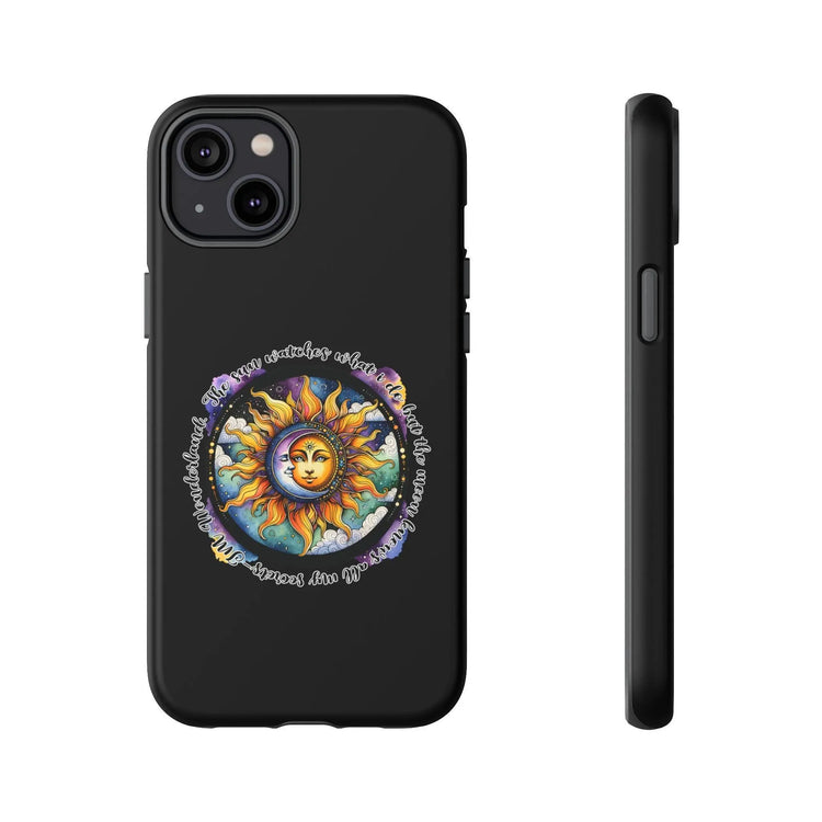 Phone Case, Celestial Star Horoscope iPhone 15 16 11 Strong Black Colorful Spiritual Tough Cover, Astrology Zodiac Gift, Protective Shell,