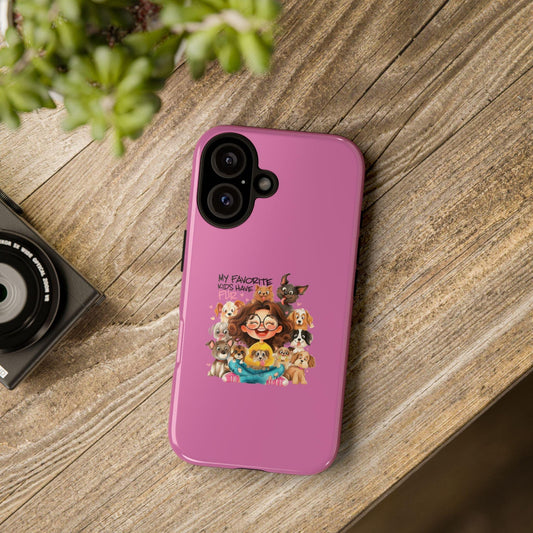 Tough Cases, Dog lover pink humorous Iphone strong sturdy hard shell cover, Pet enthusiast great Birthday item, Veterinarian gift