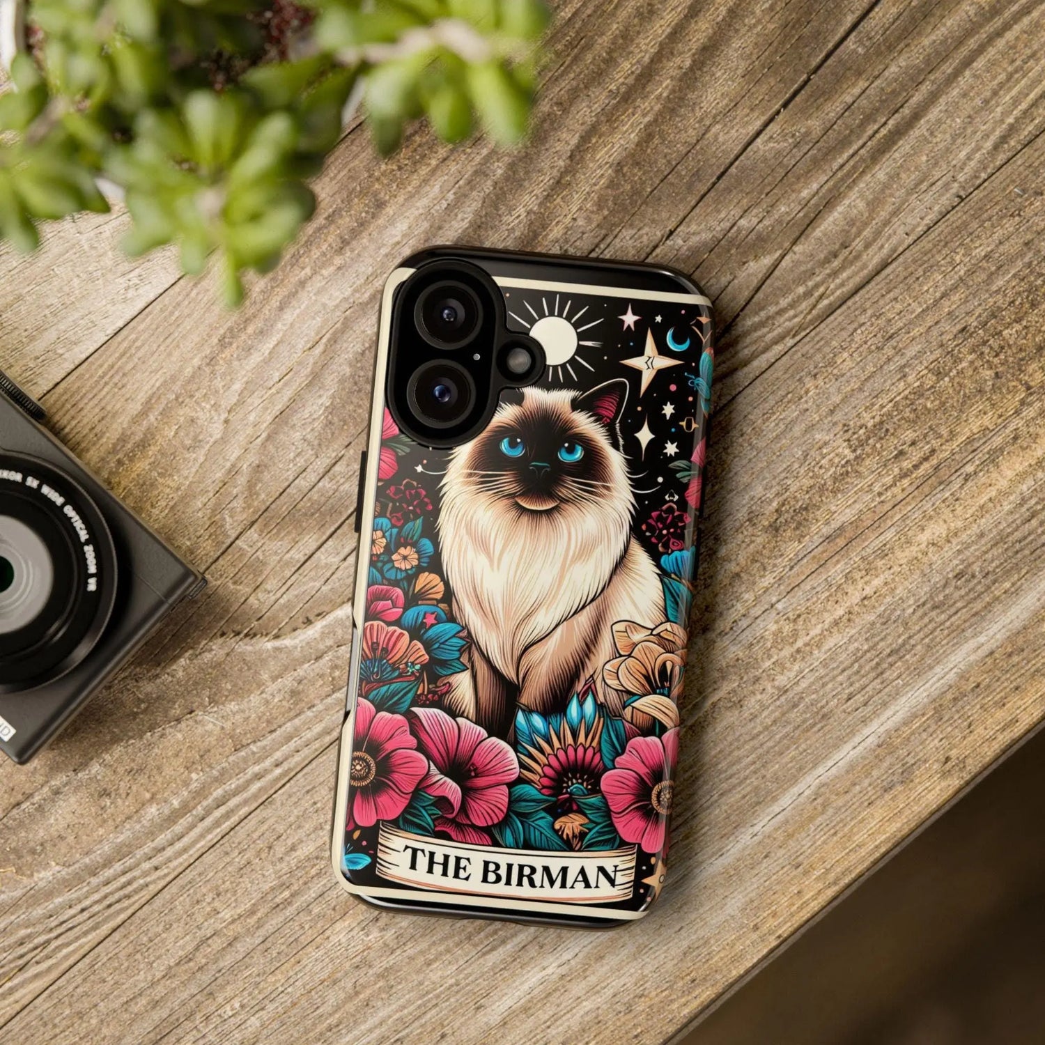 Tough Cases, Iphone 15 Pro Max Hard Cover Case, Glossy Matte Iphone sturdy strong stylish phone case, The Birman Tarot Card