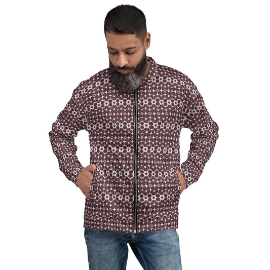 Men&#39;s Fashionable All-Over Print Bomber Jacket - Casual Style Meets Unique Design