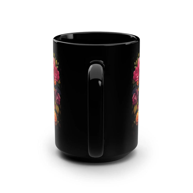 Black Mug, 15oz, Day of The Dead, Dia de Los Muertos, Halloween Mug, Dark Mug, Large Coffee Mug, Festive Mug, Holiday Mug The Aurora Touch