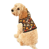 Fall Floral Pet Hoodie, Cozy Dog Sweater, Halloween Costume Alternative, Pumpkin Print Dog Outfit, Autumn Dog Apparel The Aurora Touch