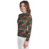 Youth Colorful Stylish Rash Guard - Vibrant Protection for Active Kids!"