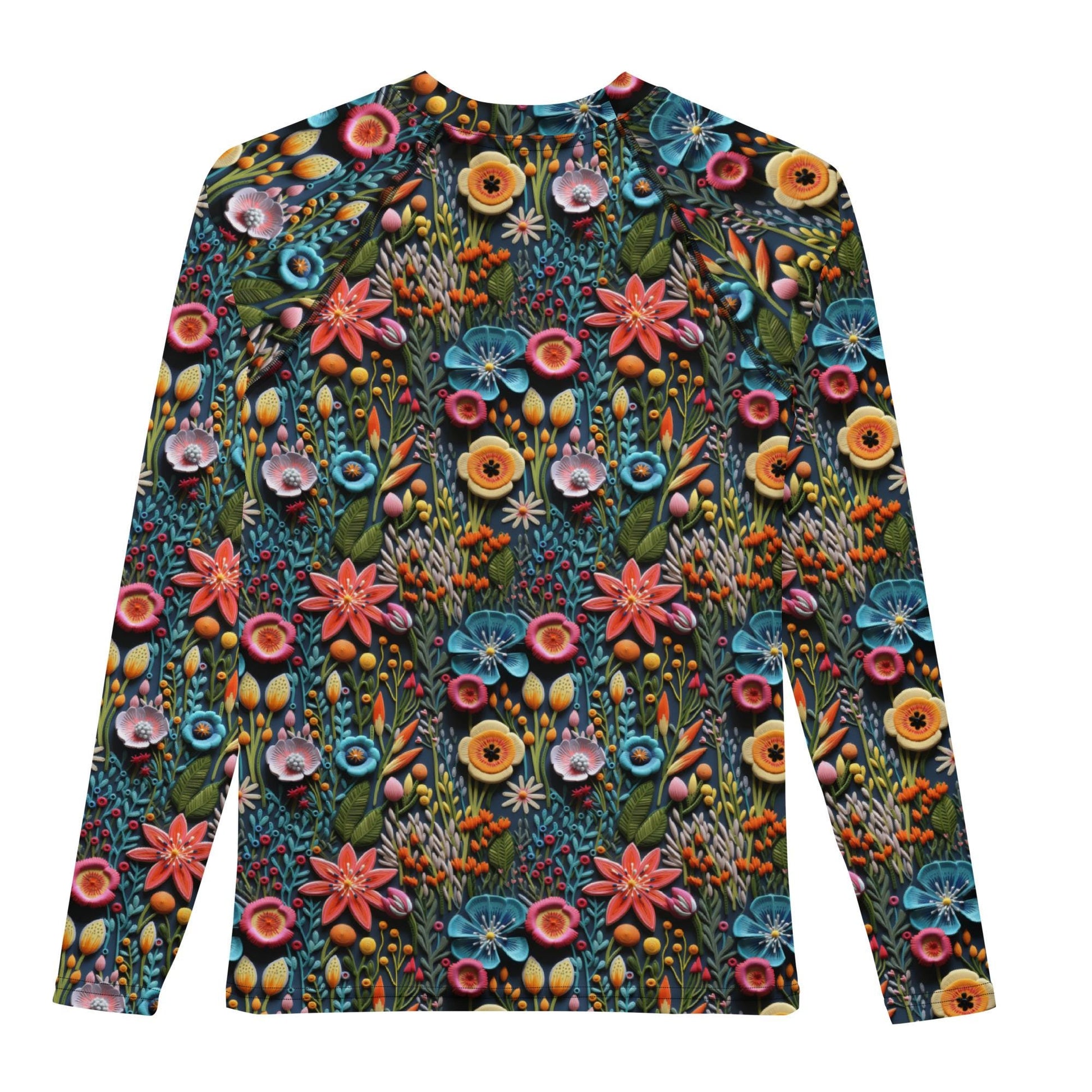 Youth Colorful Stylish Rash Guard - Vibrant Protection for Active Kids!&quot;