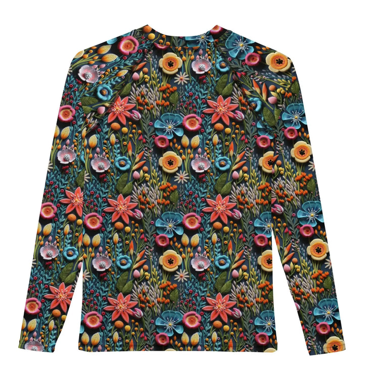 Youth Colorful Stylish Rash Guard - Vibrant Protection for Active Kids!"