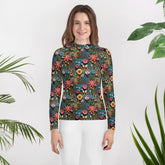 Youth Colorful Stylish Rash Guard - Vibrant Protection for Active Kids!"