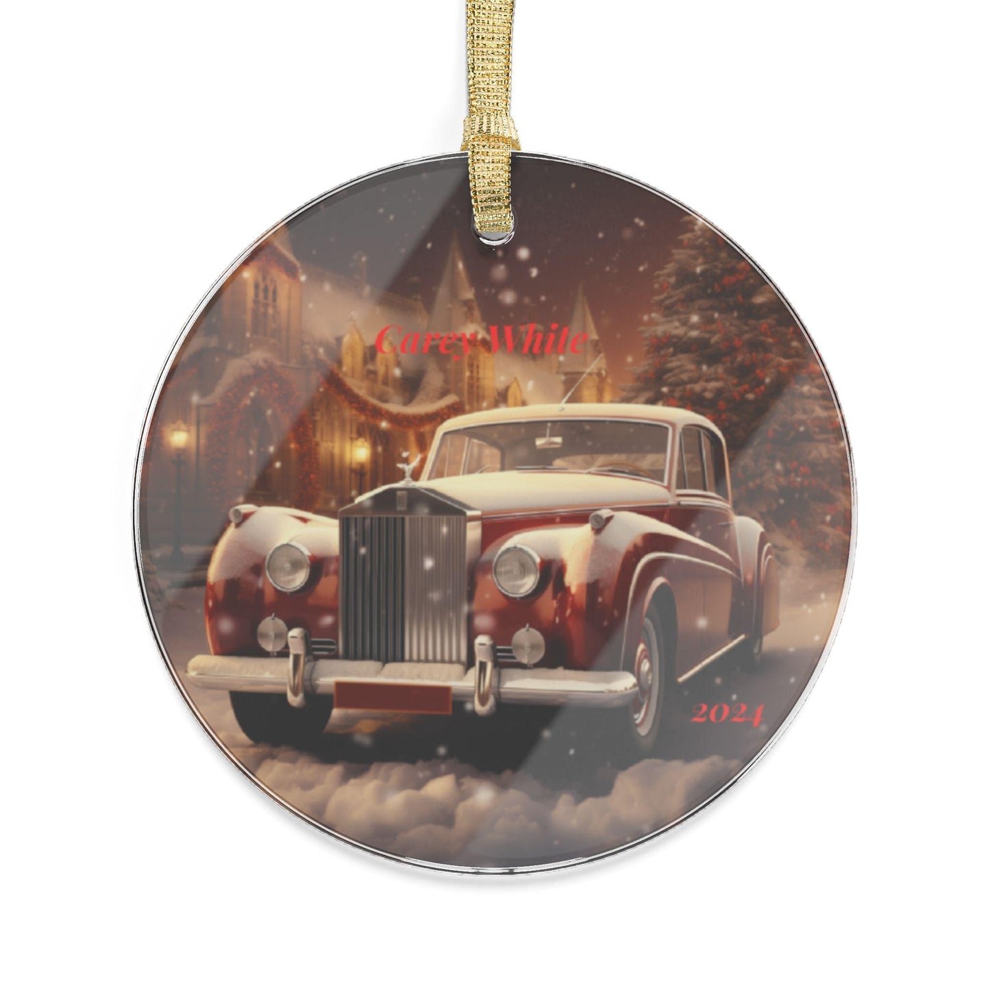Vintage Car Acrylic Ornaments, Personalized Holiday Decor, Christmas Tree Hanging, Collectible Keepsakes, 2021 Memories, Winter Home