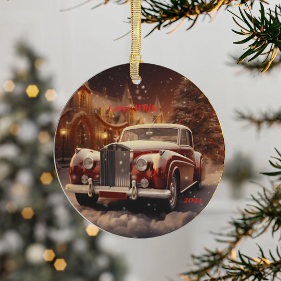 Vintage Car Acrylic Ornaments, Personalized Holiday Decor, Christmas Tree Hanging, Collectible Keepsakes, 2021 Memories, Winter Home The Aurora Touch