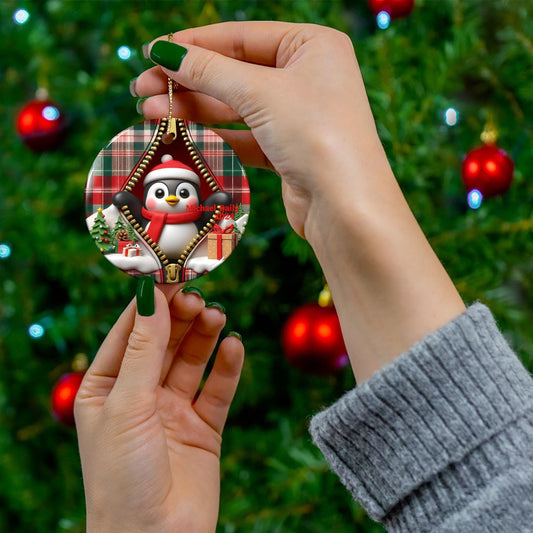 Personalized Penguin Christmas Ornament, Cute Holiday Decor, Custom Tree Decoration, Festive Gift for Family, Winter Celebrations